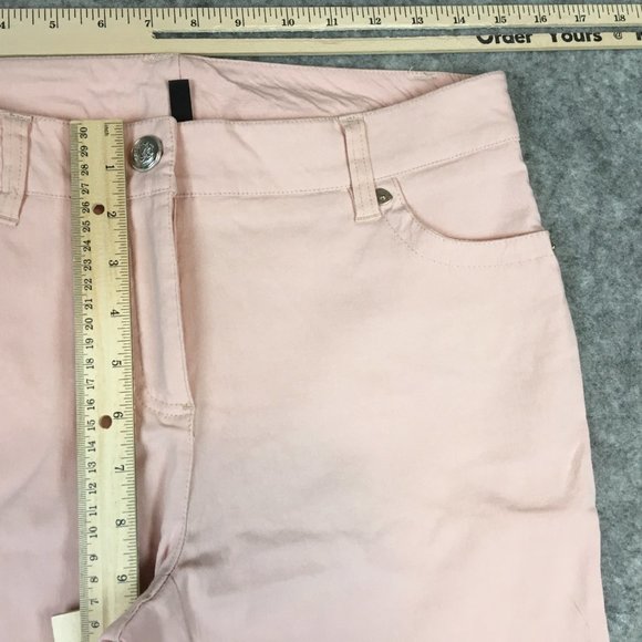 New Directions Jeans 6 28 Pants Mid Rise Straight Leg Solid Pink Stretch Casual - Picture 6 of 12